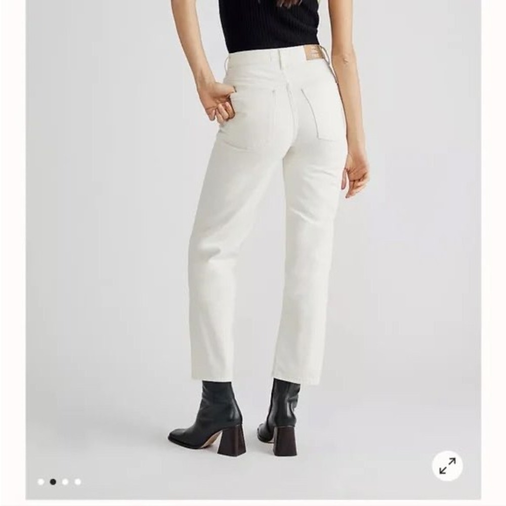 We The Free‎ Pacifica High Rise Slim Straight Leg Jeans Women 26 off white pb2